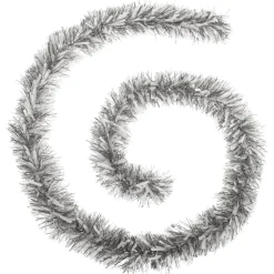 GUIRLANDE DE NOEL BRIN MIXTE 100X6X2M ARGENT BLANC