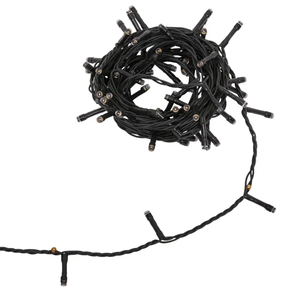 GUIRLANDE ELECTRIQUE EXTERIEUR 80 LED 6M BLANC CHAUD PILES