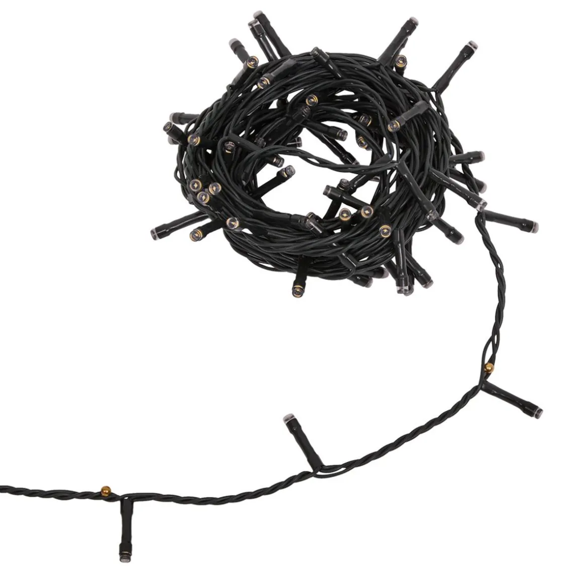 GUIRLANDE ELECTRIQUE EXTERIEUR 80 LED 6M BLANC CHAUD PILES