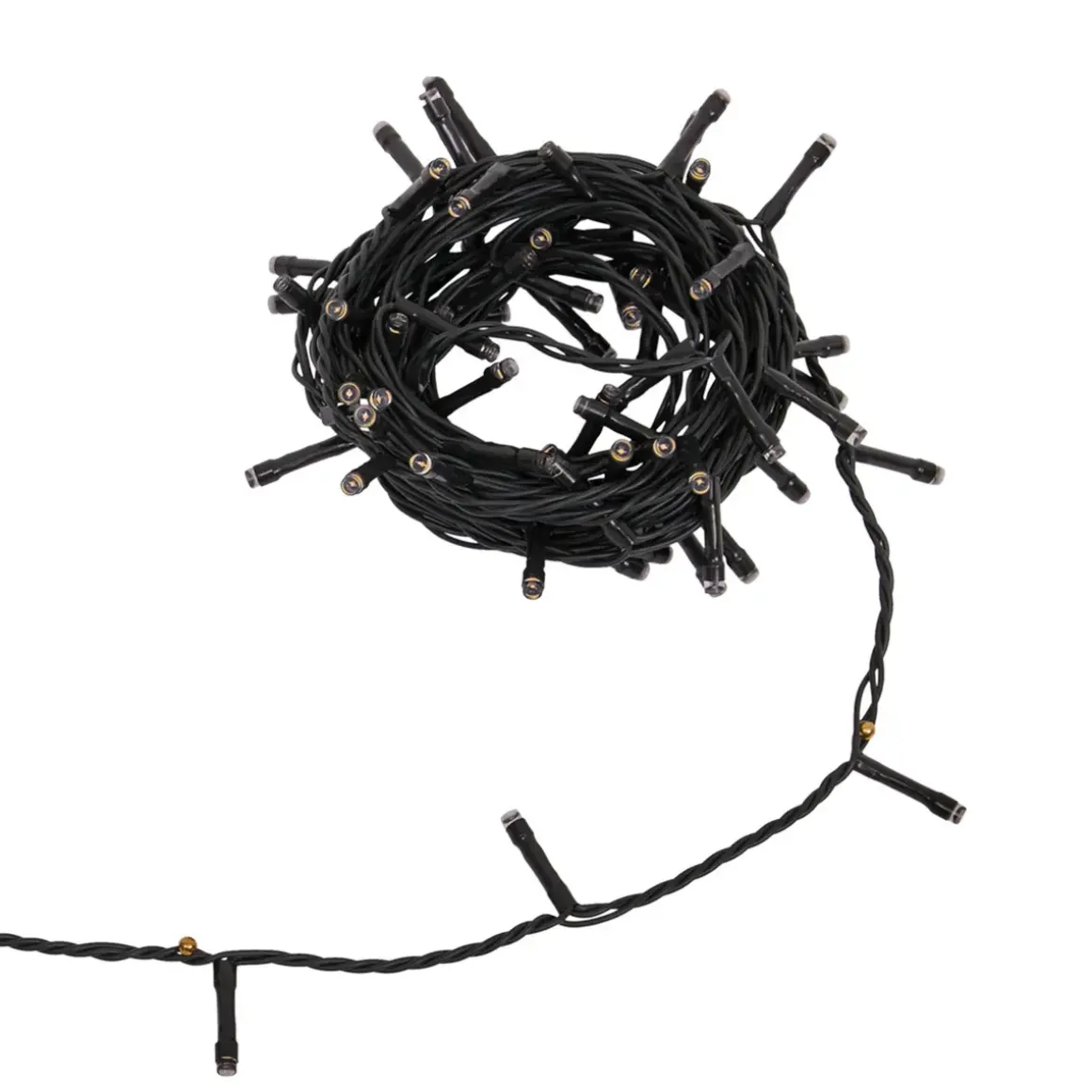 GUIRLANDE ELECTRIQUE EXTERIEUR 80 LED 6M BLANC CHAUD PILES