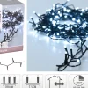 GUIRLANDE ELECTRIQUE EXTERIEUR 96 LED BLANC FROID PILES