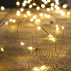 GUIRLANDE EXTERIEUR COPPER SOLAIRE 20M 200 LEDS BLANC CHAUD