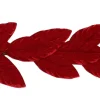 GUIRLANDE 18 FEUILLES VELOURS H.107CM ROUGE