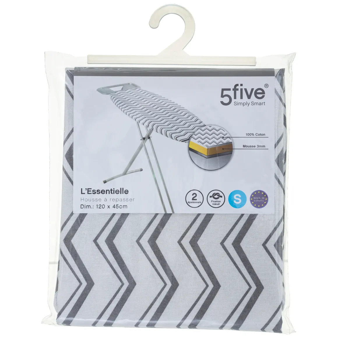 HOUSSE A REPASSER T1 BASIC GRIS