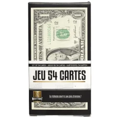 JEU DE CARTES VERSO EURO OU DOLLAR X54 M48