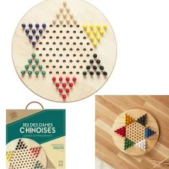 JEU DE DAMES CHINOISES EN BOIS