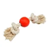JOUET BALLE CAOUTCHOUC SUR CORDE 5X25CM ROUGE