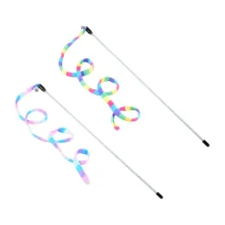 JOUET CANNE A PECHE RUBAN AVEC GRELOT H.46CM