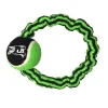 JOUET CORDE ELASTIQUE RONDE ET BALLE D.9.5CM VERT NOIR