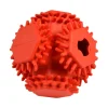 JOUET CUBE DISTRIBUTEUR FRIANDISES CAOUTCHOUC D.10CM ROUGE