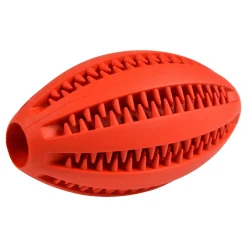 JOUET OVALE DISTRIBUTEUR FRIANDISES 11.5X6X6CM ROUGE