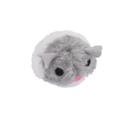 JOUET PELUCHE MECANIQUE SOURIS 5CM GRIS