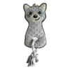 JOUET PELUCHE RATON LAVEUR SONORE ET CORDE 15X37CM