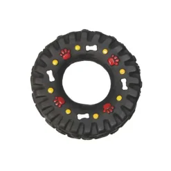 JOUET PNEU VINYLE SONORE D.13CM NOIR