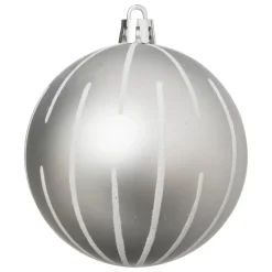 KIT 8 BOULES DE NOEL ARGENT BLANC 8CM