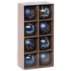 KIT 8 BOULES DE NOEL BLEU OR 8CM