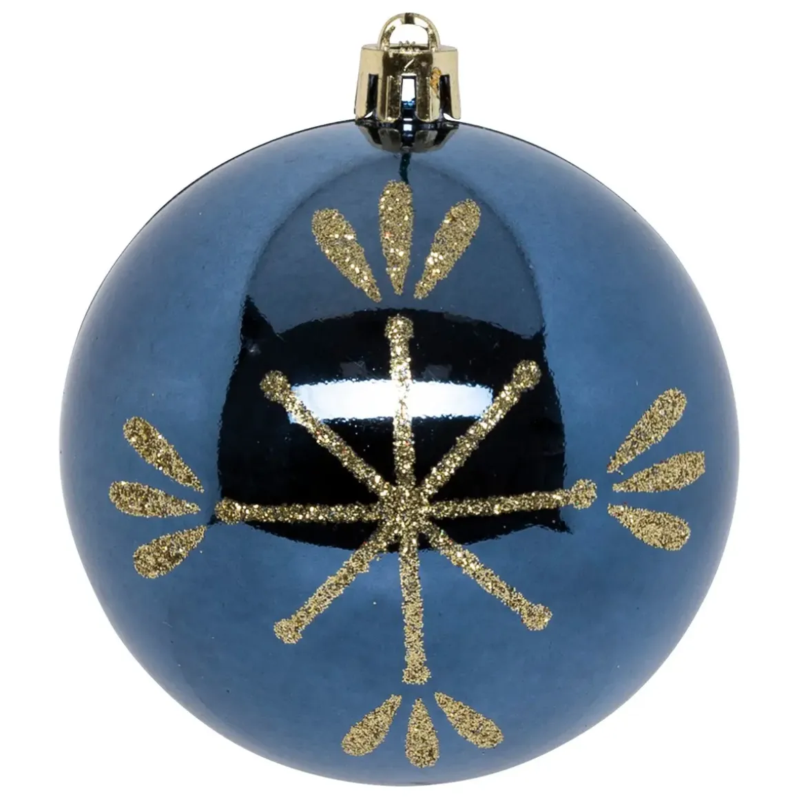 KIT 8 BOULES DE NOEL BLEU OR 8CM