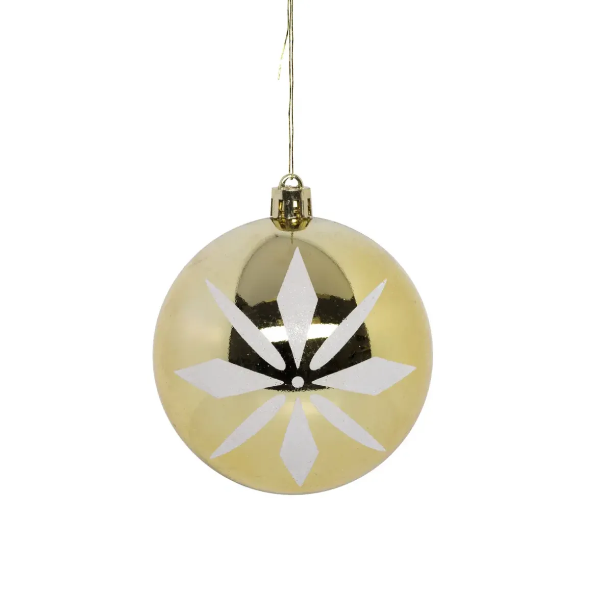 KIT 8 BOULES DE NOEL OR BLANC 8CM