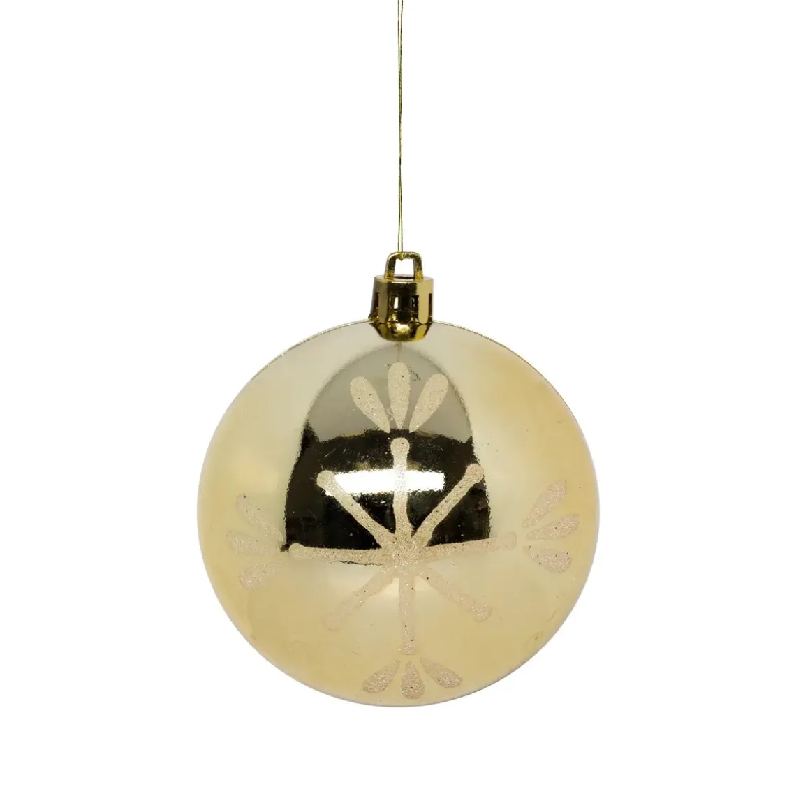 KIT 8 BOULES DE NOEL OR BLANC 8CM