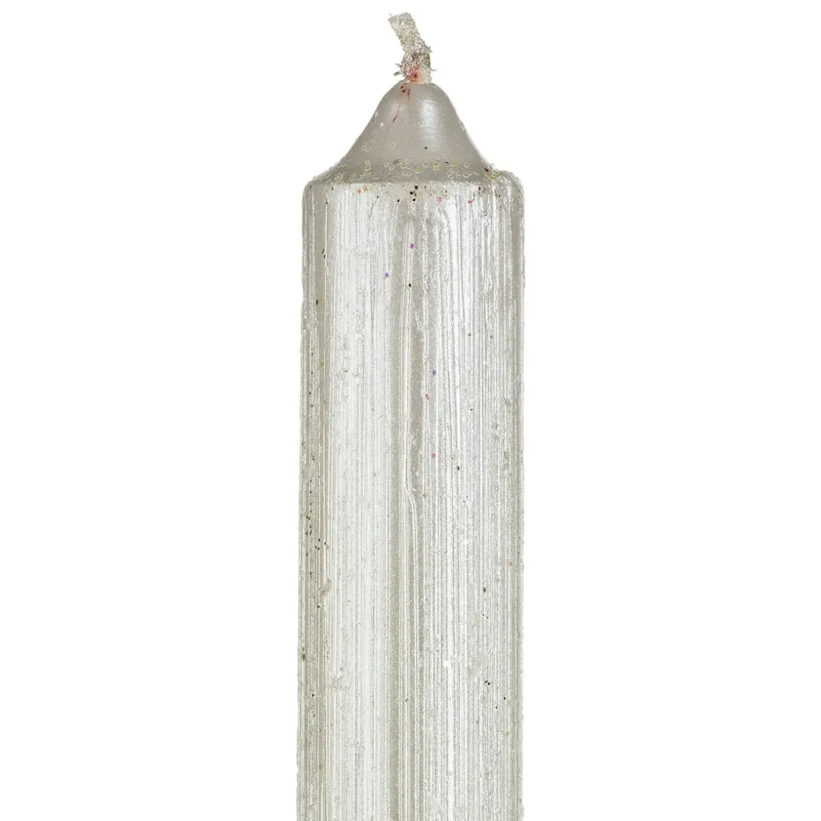 LOT 4 BOUGIES BATONS PAILLETEES OU TWIST 48G BLANC