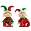 LUTIN A SUSPENDRE SEQUIN VERT ROUGE H.23CM