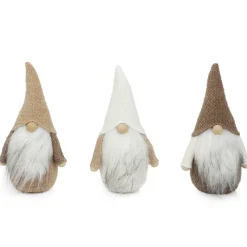 LUTIN NOEL TEXTILE TONS NATURELS H.22CM