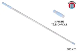 MANCHE METAL GREGE TELESCOPIQUE 3M VIS FRANCAISE