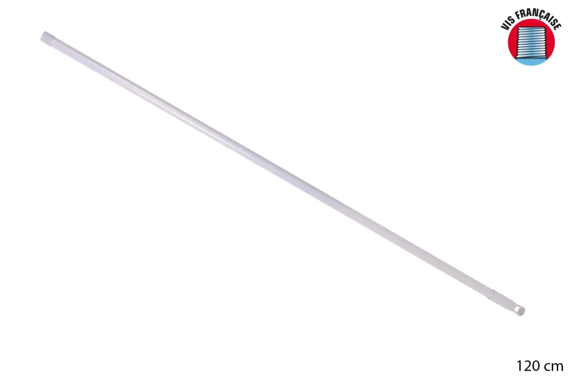 MANCHE METAL PLASTIQUE GREGE 120CM VIS FRANCAISE