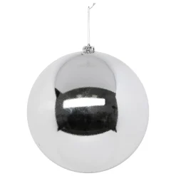 MAXI BOULE DE NOEL ARGENT 25CM