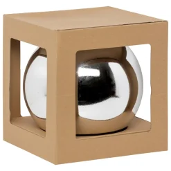 MAXI BOULE DE NOEL ARGENT 25CM