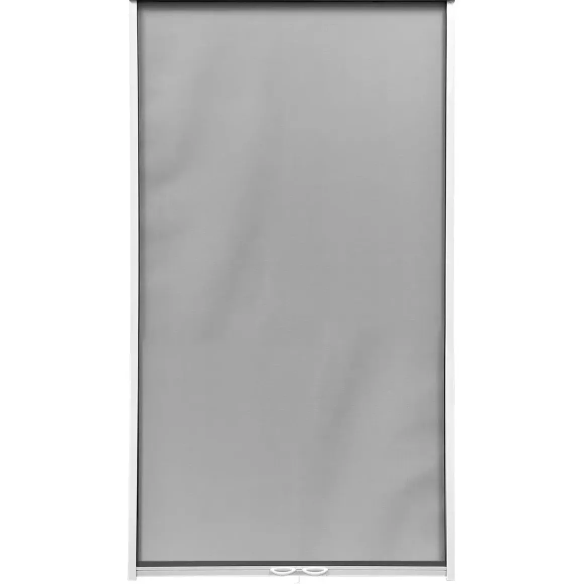 MOUSTIQUAIRE ALUMINIUM 125X230CM BLANC TOILE GRISE