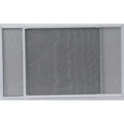 MOUSTIQUAIRE CADRE EXTENSIBLE 70X50CM BLANC TOILE GRISE