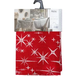 NAPPE CANEVA ETOILE ROUGE 140X360CM