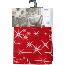 NAPPE CANEVA ETOILE ROUGE 140X240CM