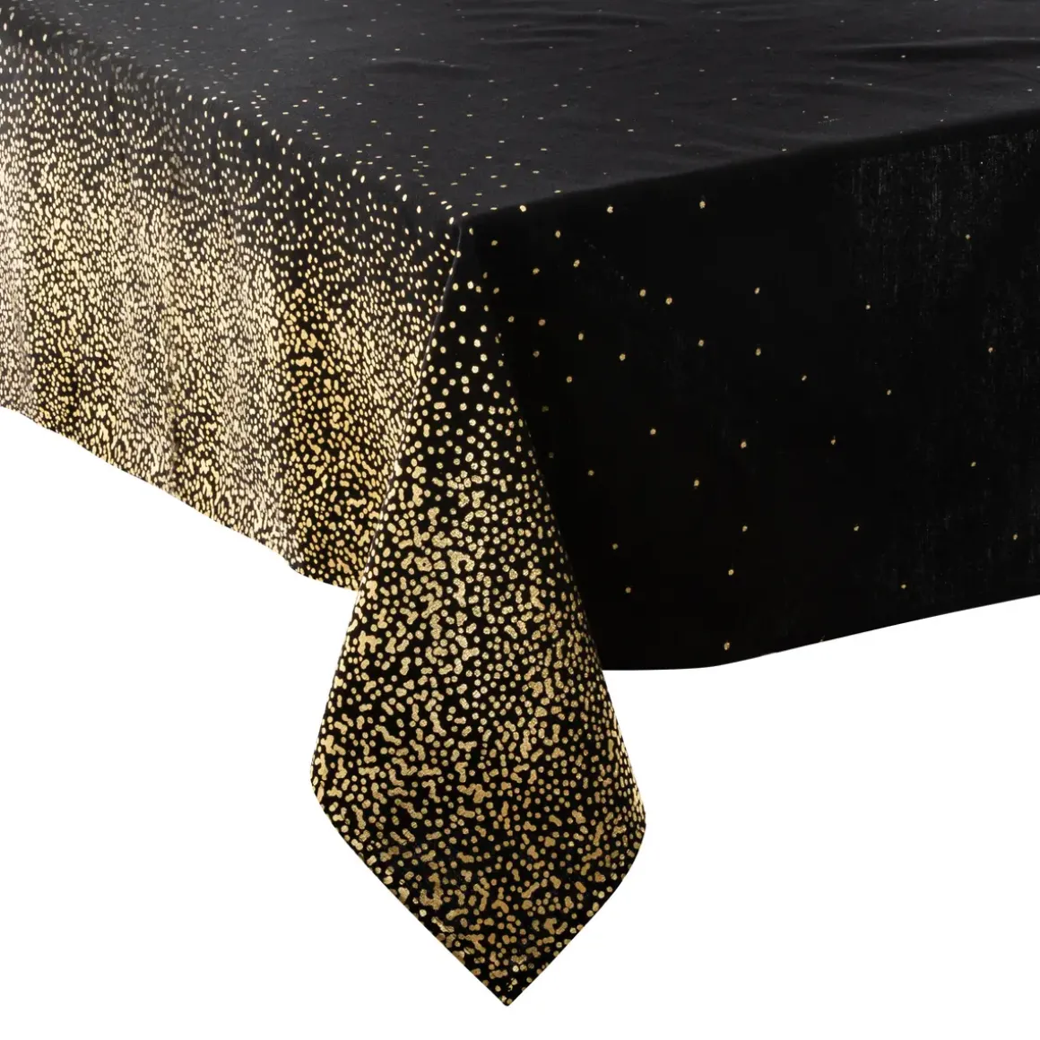 NAPPE IMPRIME LEOPARD NOIR OR 140X360CM