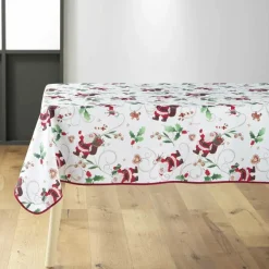 NAPPE RECTANGLE 150X300CM POLYESTER IMPRIME PERE NOEL