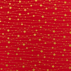 NAPPE VELOURS MOTIF ETOILES ROUGE 140X240CM