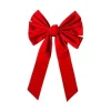 NOEUD VELOURS ROUGE ROYAL 30X50CM