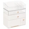 ORGANISEUR BLANC ROSEGOLD SARA D.50X39.5X30.2CM