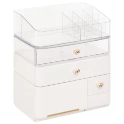 ORGANISEUR BLANC ROSEGOLD SARA D.50X39.5X30.2CM