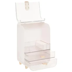 ORGANISEUR BLANC ROSEGOLD SARA D.52.5X39X42.5CM