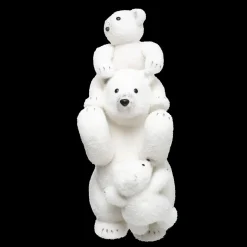OURS DEBOUT AVEC BEBES H.52CM