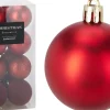 PACK 16 BOULES 6CM DARK RED