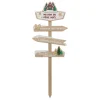 PANCARTE BOIS MAISON PERE NOEL H.120CM