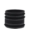 PANIER COTON IMPRIME DECO FRANGES NOIR 19X16CM