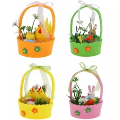 PANIER DECORATIF LAPIN 27CM