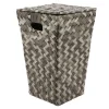 PANIERE A LINGE EVASEE AVEC COUVERCLE TRESSE TAUPE