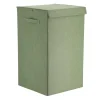 PANIERE A LINGE PLIABLE TISSU VERT