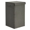 PANIERE A LINGE PLIABLE TISSU GRIS