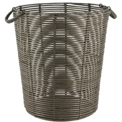 PANIERE A LINGE RECYCLE FACON ROTIN 40X45CM GRIS